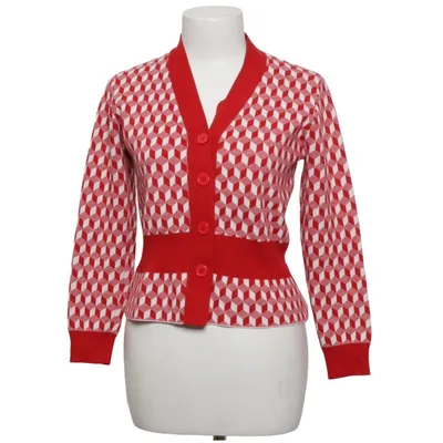 Cardigan (Red, White) from Rouje Cashmere, Cotton, Silk, Viscose
