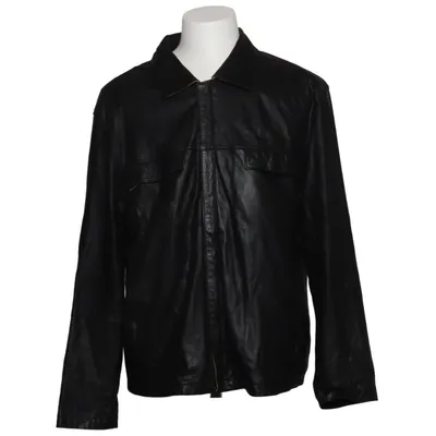 Leather jacket (Black) from Montes Leather, Polyester