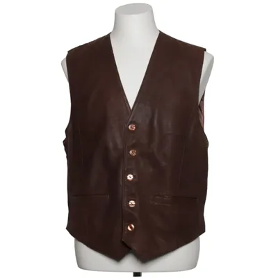 Lædervest (Brun) fra Echtes leder Læder, Polyester