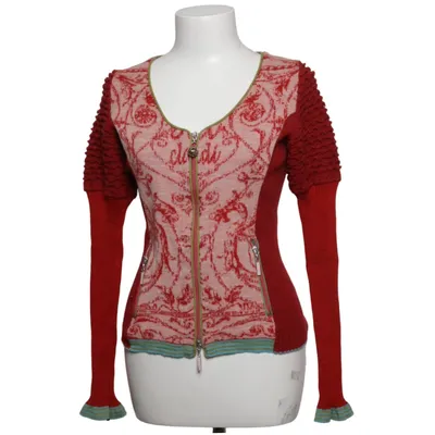 Strickjacke (Rot, Grün, Mehrfarbig) von Eva & Claudi Wolle