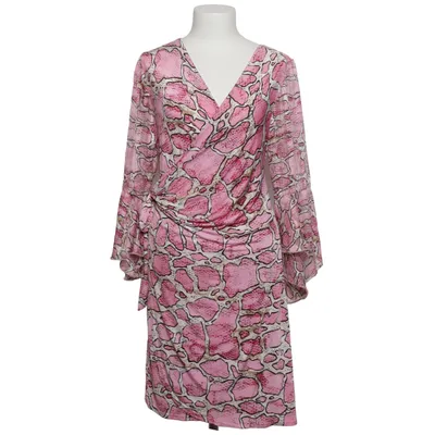 Wrap dress (Pink, Brown, Multicolored) from Trois Ka Elastane, Polyester