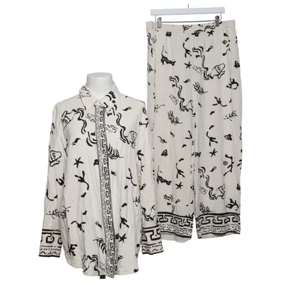 Set (White, Black) from H&M Linen, Viscose