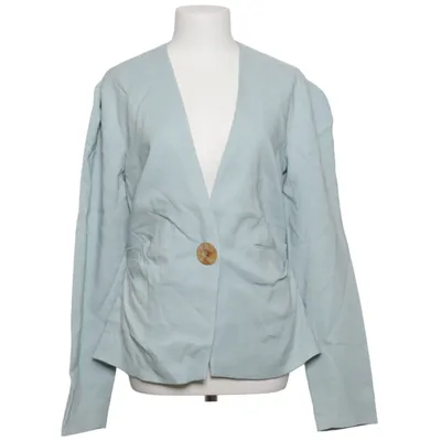 Blazer (Blå) fra Rejina Pyo Bomuld, Cupro, Linned, Polyurethan, Viscose
