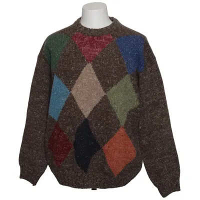 Strickpullover (Braun, Mehrfarbig) von Andrea Fenzi Angora, Polyester, Wolle
