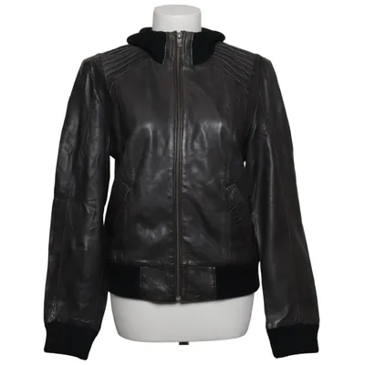 Bomberjakke (Grå, Sort) fra Danier Akryl, Bomuld, Elastan, Læder, Polyester