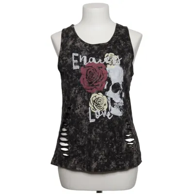Tanktop  (Sort, Grå, Flerfarvet) fra Miss Charm Bomuld, Elastan