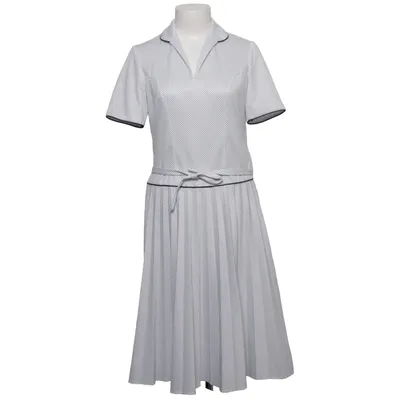 Dress (White, Blue) from Aspens Cotton, Polyester