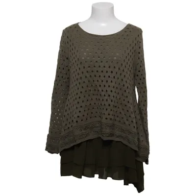 Sweater (Green, Beige) from Zuiki Cotton, Polyester