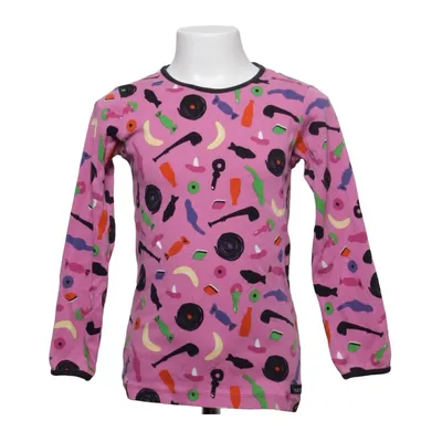 Långärmad t-shirt (Rosa, Flerfärgad) från Villervalla Bomull, Elastan