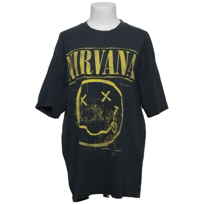 T-shirt (Gris, Jaune) de Nirvana Coton