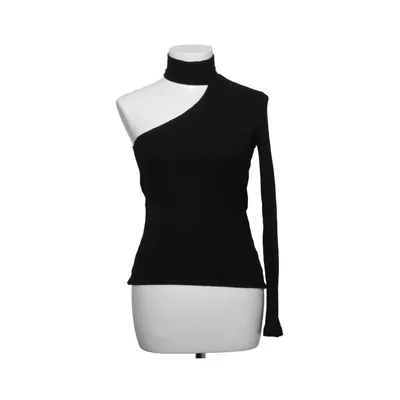 Top (Rib One Shoulder High Neck Top) van Franken Katoen, Elastaan