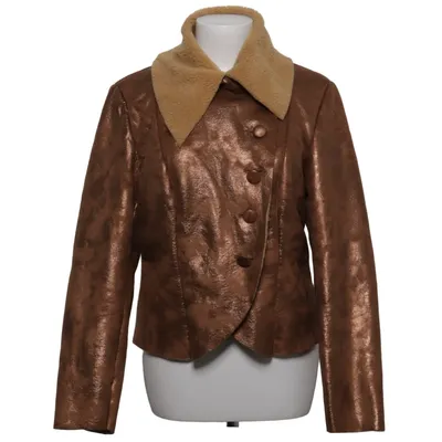 Veste en peau de mouton retournée (Marron) de Carry Allen Acrylique, Polyester