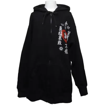 Sweat à capuche (Noir) de New Girl Order Coton, Polyester