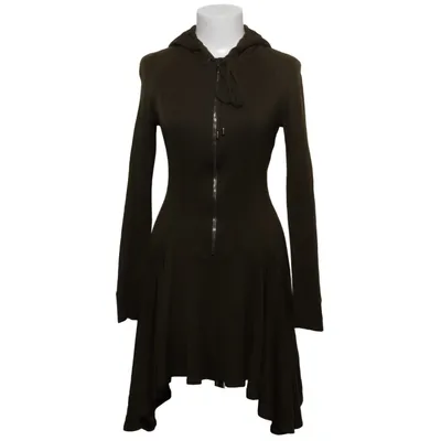 Hood dress (Green) from Plein Sud Elastane, Wool