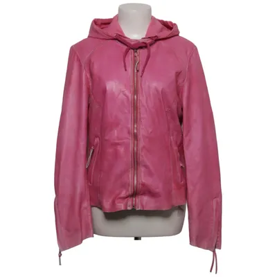 Biker jacket (Pink) from Freaky Nation Cotton, Leather, Polyester