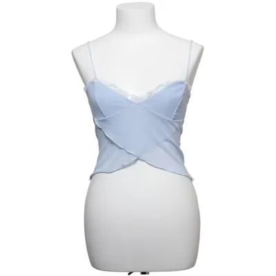 Crop top (Blå, Hvid) fra Edikted Elastan, Polyester