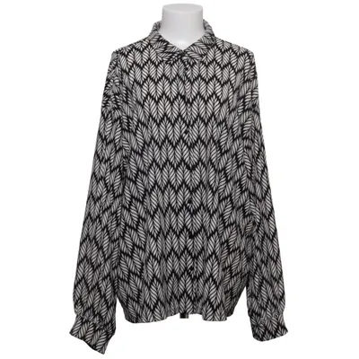 Blus (Svart, Vit) från Ms Mode Elastan, Återvunnen polyester