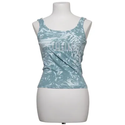 Sports tank top (Blue, White) from Puma Cotton, Elastane