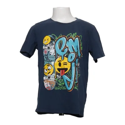 T-shirt (Bleu, Multicolore) de Emoji Coton