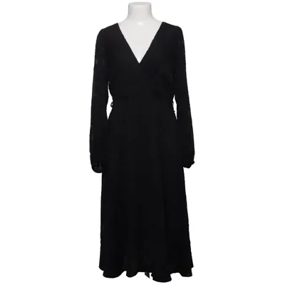 Wrap dress (Black) from Kensie Metallic fiber, Polyester
