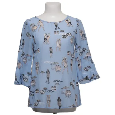 Blouse (Blue, Multicolored) from NH Cotton, Silk