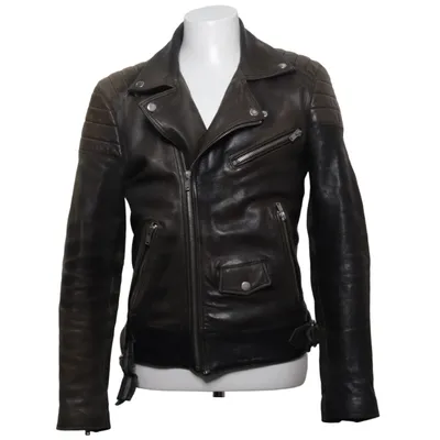 Biker jacket (Brown) from BLK DNM Leather, Polyester