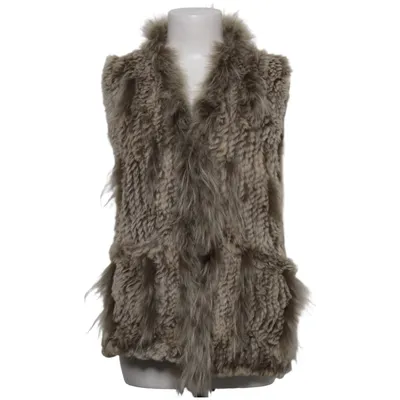 Fur vest (Brown) from Oakwood Cotton, Rabbit fur