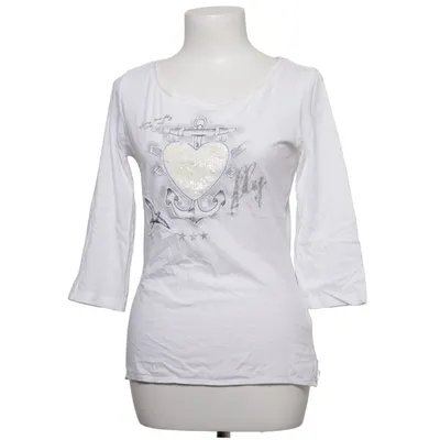 T-shirt à manches longues (Blanc) de Laurèl Coton, Soie