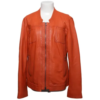 Läderjacka (Orange) från Heine Skinn, Polyester