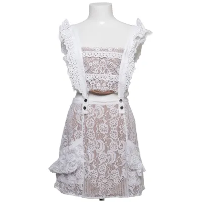 Dress (White, Beige) from For Love & Lemons Cotton, Elastane, Polyamide, Polyester