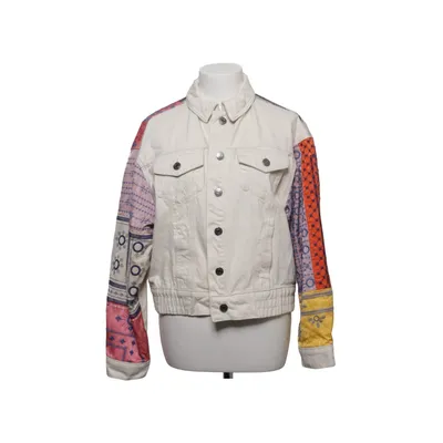 Denim jacket (Beige, Multicolored) from Desigual Cotton, Elastane, Polyester