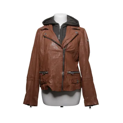 Veste de motard (Marron) de Gipsy Coton, Cuir