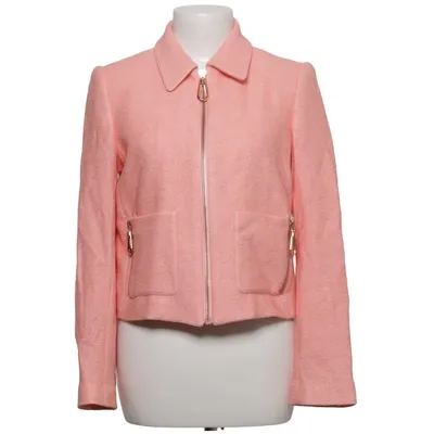 Jacket (Pink) from Sandro Cotton, Polyamide, Viscose