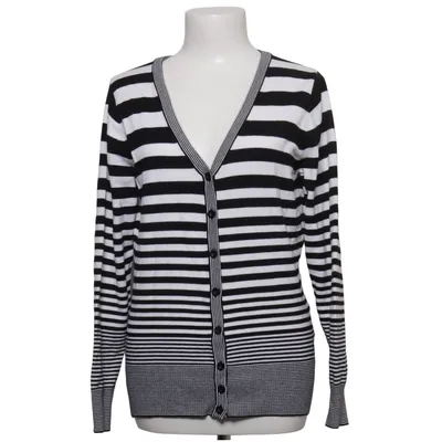Cardigan (Noir, Blanc) de Anne L Élasthane, Polyamide, Viscose