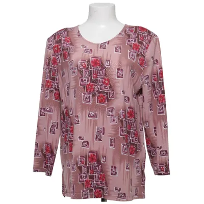 Lange mouwen shirt (Roze, Rood, Wit) van Prive Elastaan, Polyester