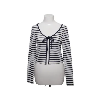 Cardigan (White, Blue) from Divided by H&M Elastane, Polyester