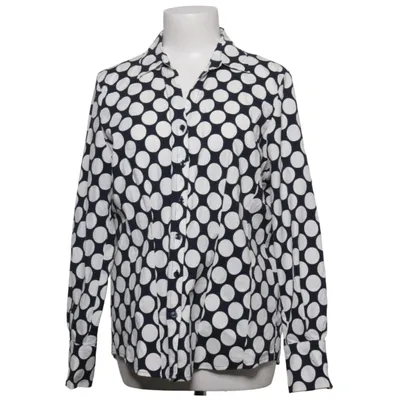 Blouse (Wit, Blauw) van More & More Katoen, Elastaan