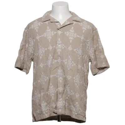 Chemise à manches courtes (Beige) de Abercrombie & Fitch Coton, Lin, Polyester