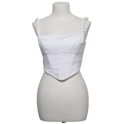 Crop top (White) from Oh Polly Cotton, Elastane, Polyester