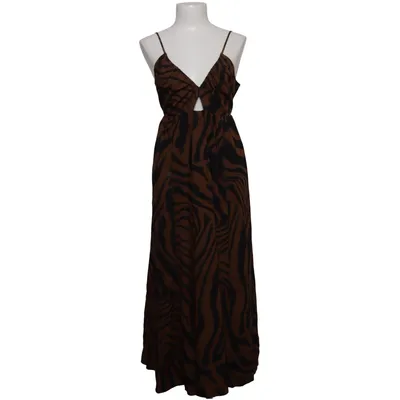 Robe longue (Marron, Noir) de H&M Trend Polyamide, Viscose, Coton
