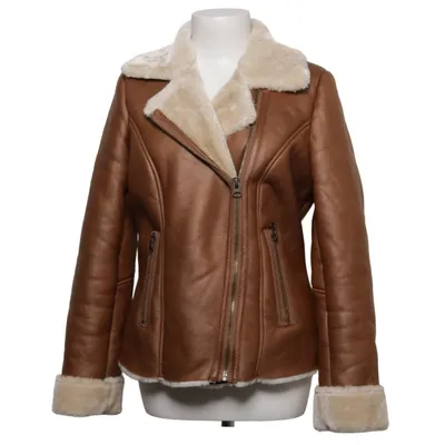 Shearling jas (Bruin) van Rino & Pelle Polyester, Polyurethaan