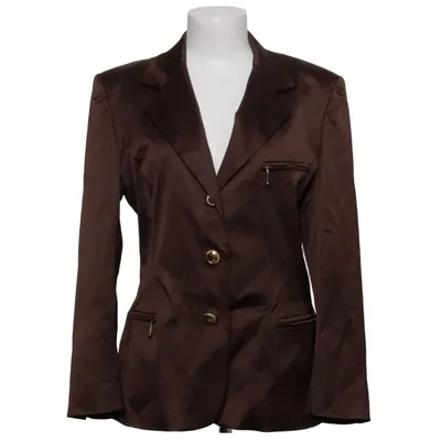 Kavaj (Brun) från Escada by Margaretha Ley Acetat, Bomull, Elastan