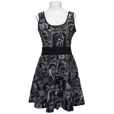 Klänning (Svart, Vit, Flerfärgad) från Killstar Bomull, Elastan