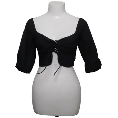 Crop top (Zwart) van Bik Bok Organisch katoen, Gerecycled polyester