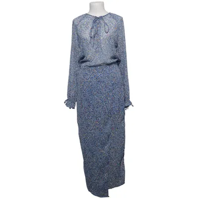 Maxi dress (Blue, Multicolored) from Scalpers Metallic fiber, Polyester