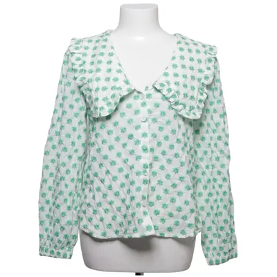 Blouse (Wit, Groen) van Minus Katoen, Polyester