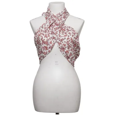 Halter neck top (White, Red) from Vero Moda
