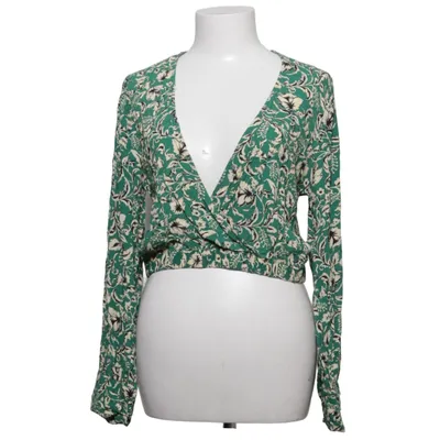 Wikkelblouse (Groen, Beige) van Zara Viscose