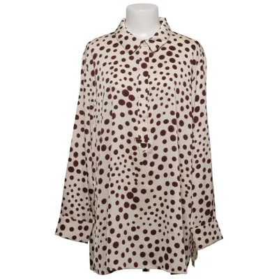 Blouse (White, Brown) from Couchel Elastane, Polyester
