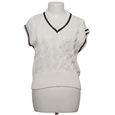 Pull sans manches (Blanc, Noir) de Gina Tricot Coton